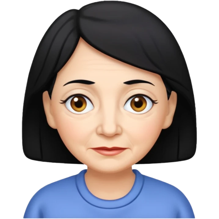 grandmother with black hair emoji