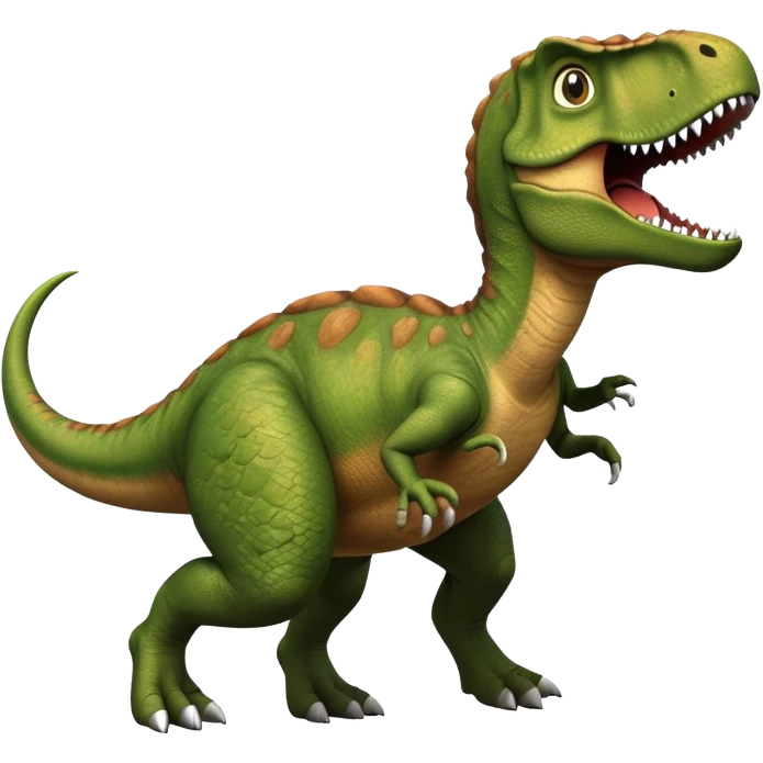 Dinosaur running from trex emoji