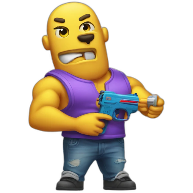 xl bully with watergun emoji