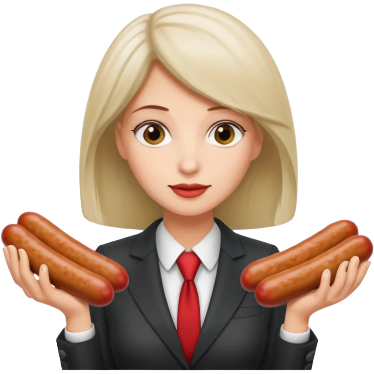 Женщина с пепельными волосами директор колбасной фабрики emoji