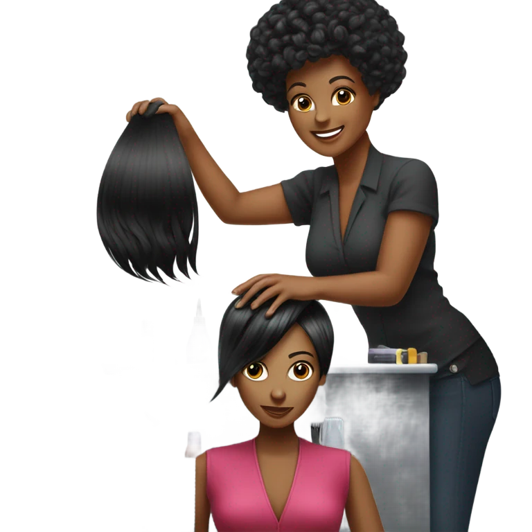 Black Hairstylist emoji