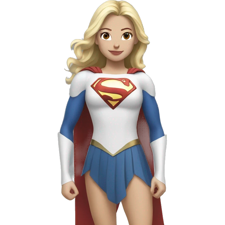 supergirl in white emoji