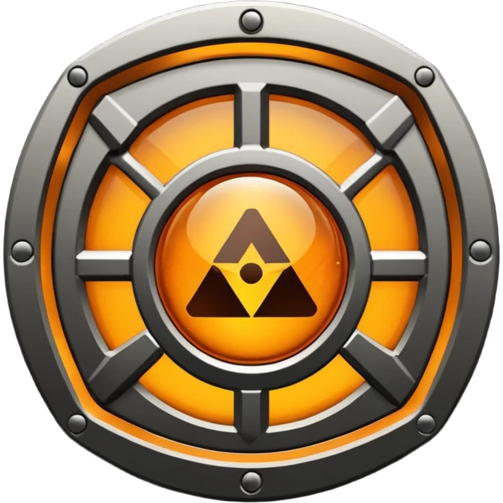 glowing amber industrial emblem above bold text reading “THE FACILITY”, dark background, clean typography, sci-fi bunker aesthetic, high contrast, emoji