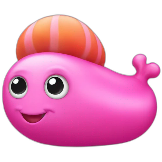 Pink slug with bikini emoji
