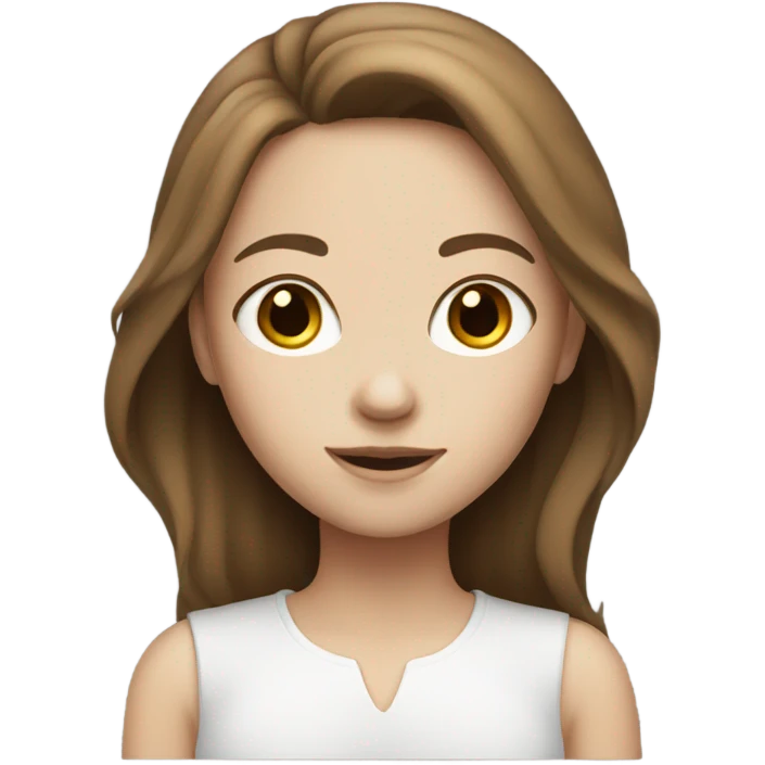 girls with brown hair and white skin  emoji
