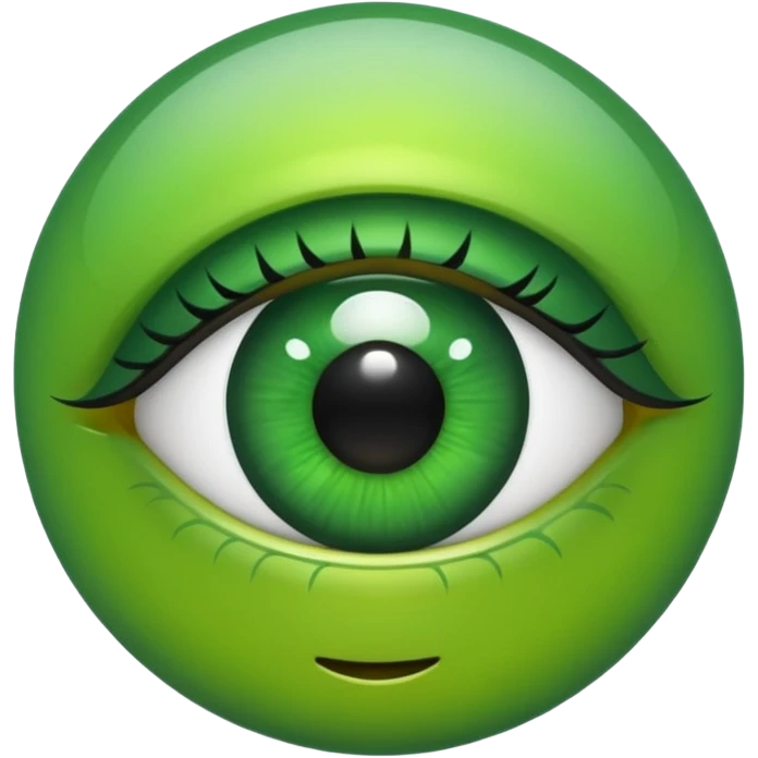 Eyes emoji but with green eyes emoji