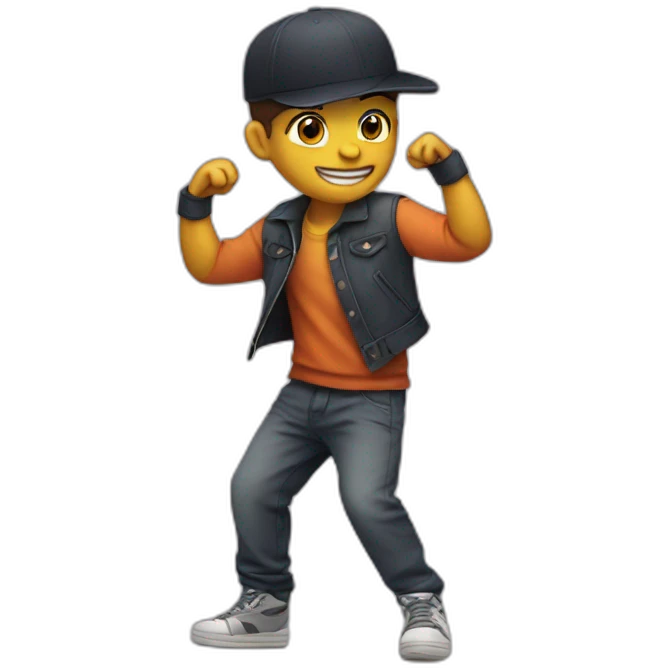 Street dance boy, cool and handsome emoji