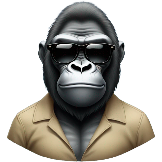 Gorilla wearing sunglasses emoji