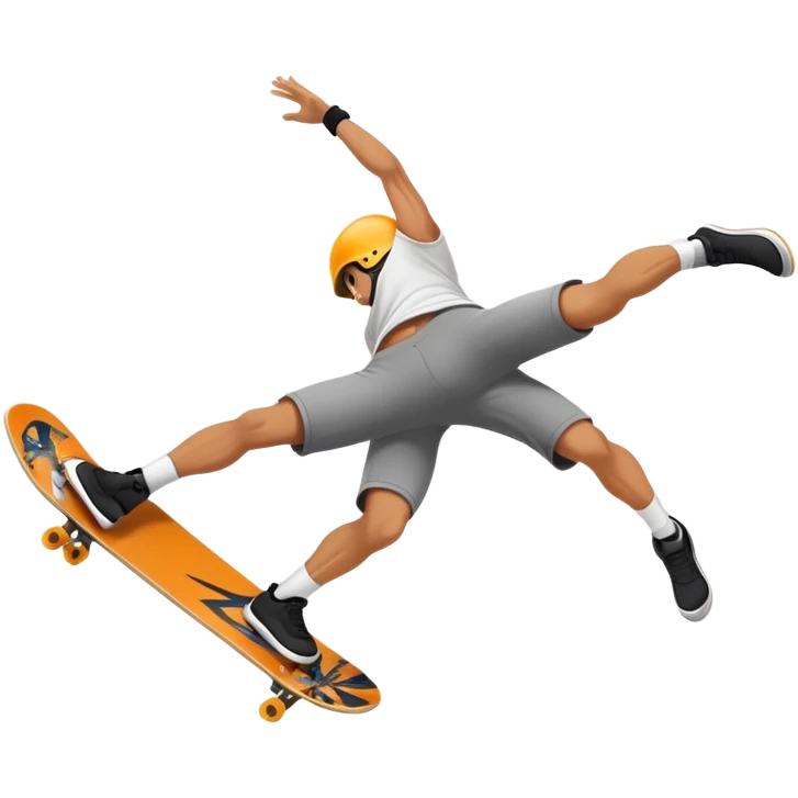 Guy hitting a backflip on skateboard emoji