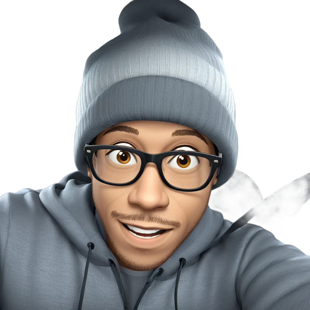 boy in beanie with glasses emoji