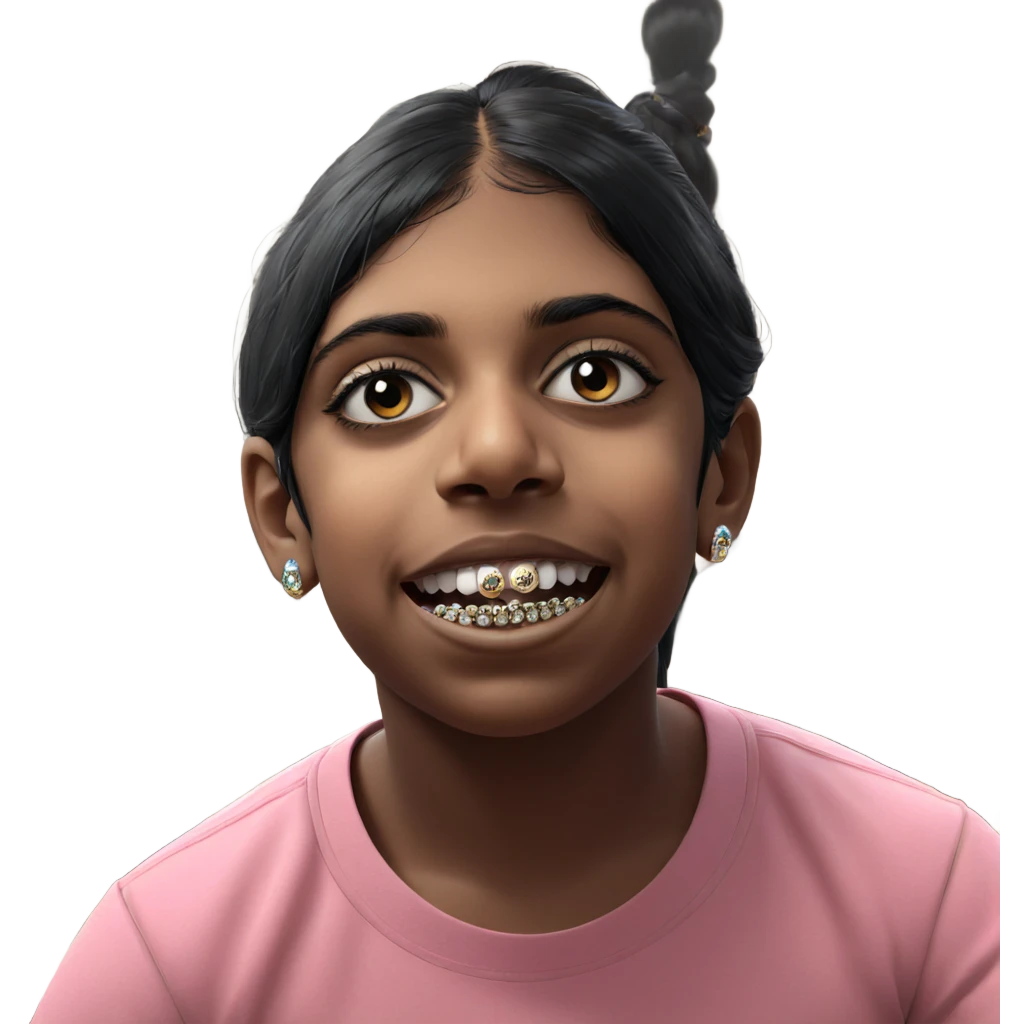 girl with black hair jewels emoji