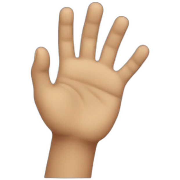 hand up emoji