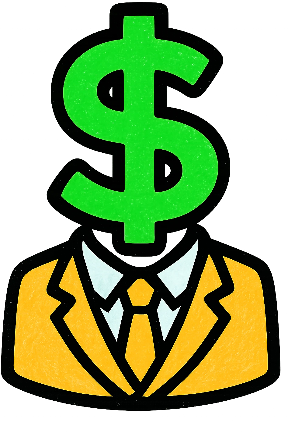 dollar sign, professional style, green gold and white color scheme, bold and clear, suitable for digital use emoji