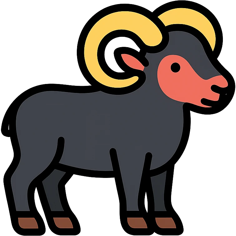 black ram emoji
