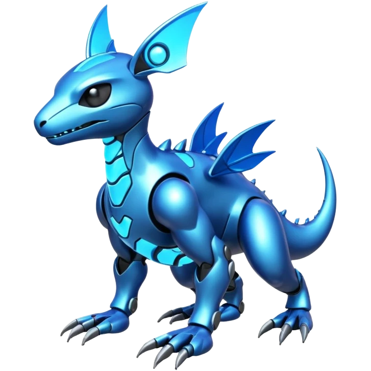 Modern Cyber Lombax-Fakémon-creature, full body emoji