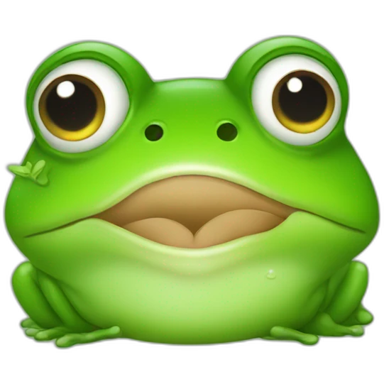 Kissing frog emoji