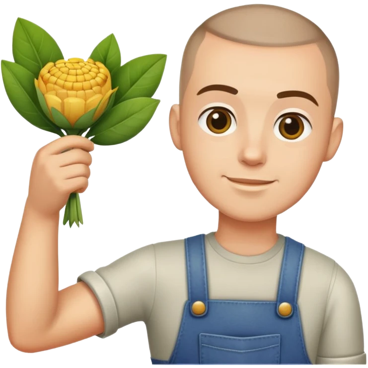 Buzz cut goodie guy handing farmer five dollars emoji