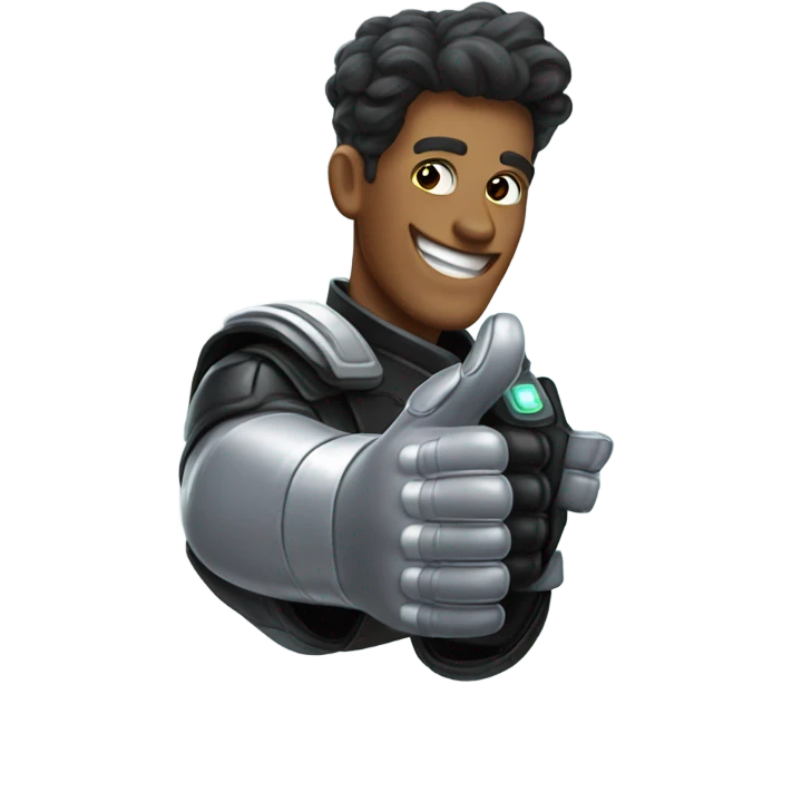 Magical power glove thumbs up emoji