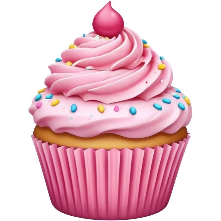 Cupcake with pink icing emoji