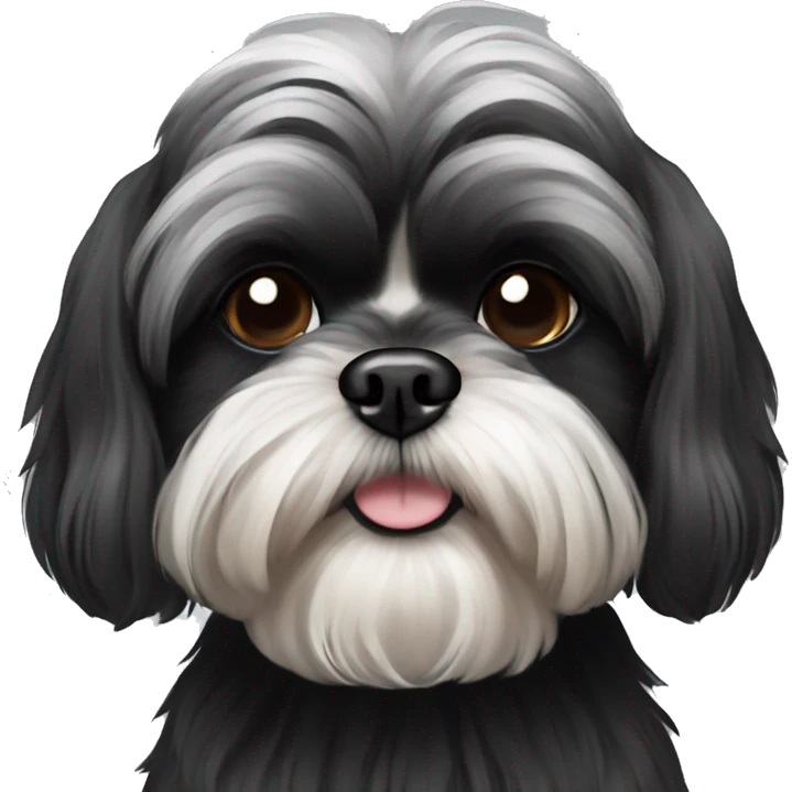 Black shih tzu  emoji