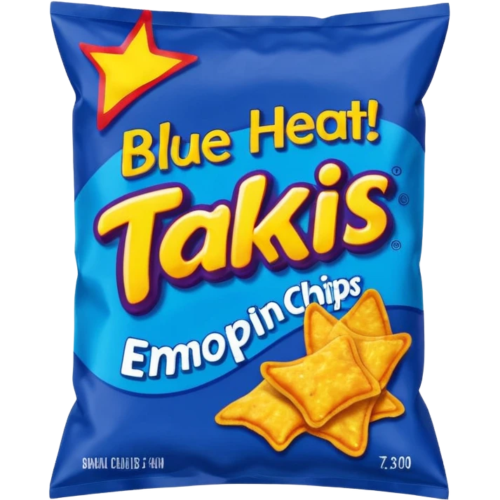 takis blue chips bag
 emoji