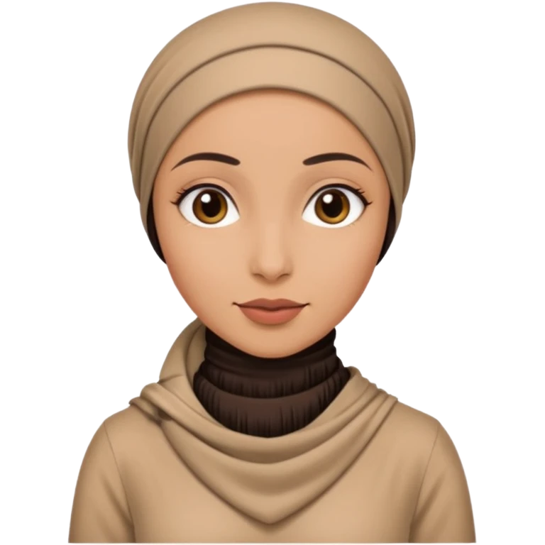 Muslim woman with a low-cut dress and headscarf emoji