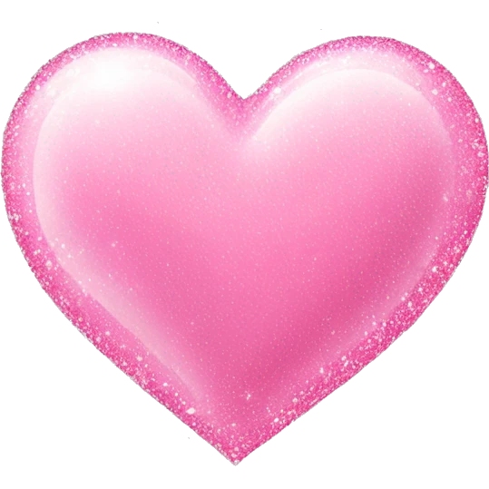 Baby pink love heart with sparkles  emoji