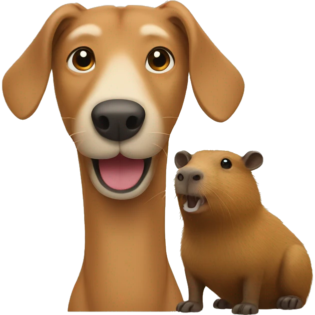 Dog with a capybara emoji
