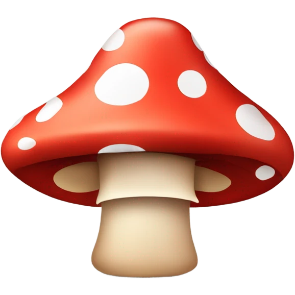Red mushroom with white spots and cowboy hat emoji