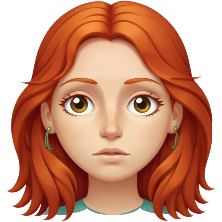 Redhead hippie with tired eyes  emoji
