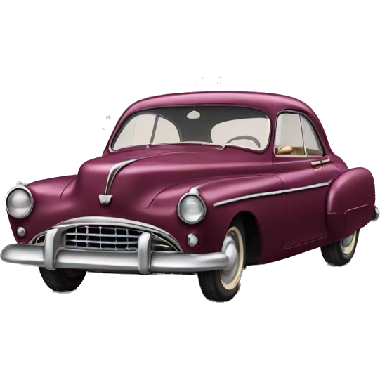 50's bordeaux car  emoji