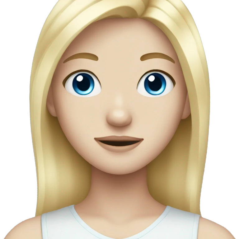 Pale teen with blonde hair and blue eyes emoji