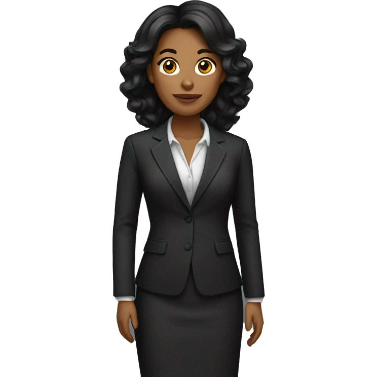 Mujer traje negro  emoji