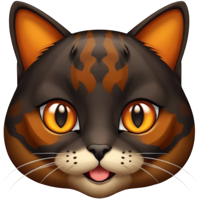 dark tortoiseshell cat emoji