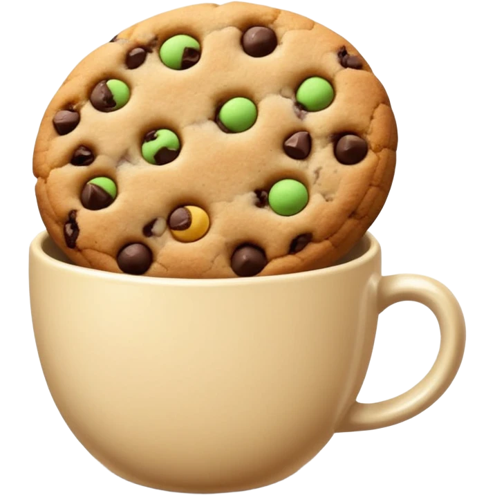 Cookies cup without face emoji