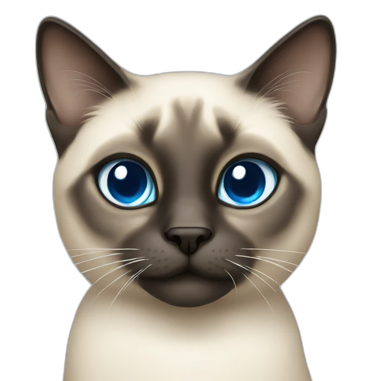 Siamese blue eyed cat emoji
