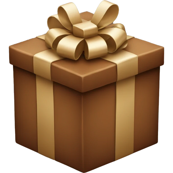 Brown gift emoji