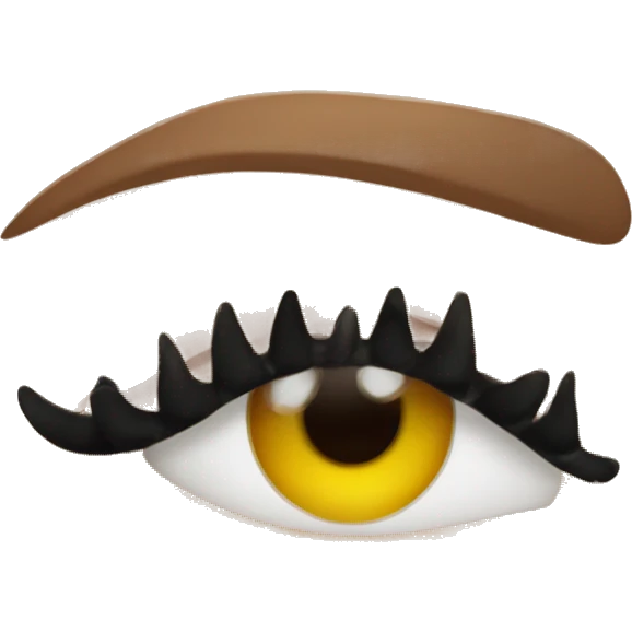 two oval eyes with eyelash emoji