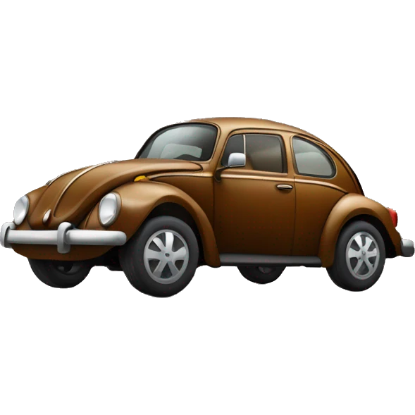 Brown Volkswagen Beetle emoji