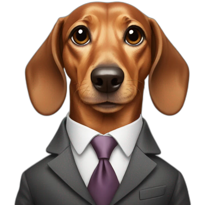 dachshund in suit emoji