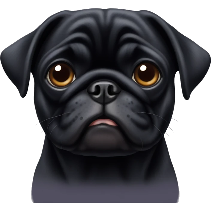 black pug dog emoji