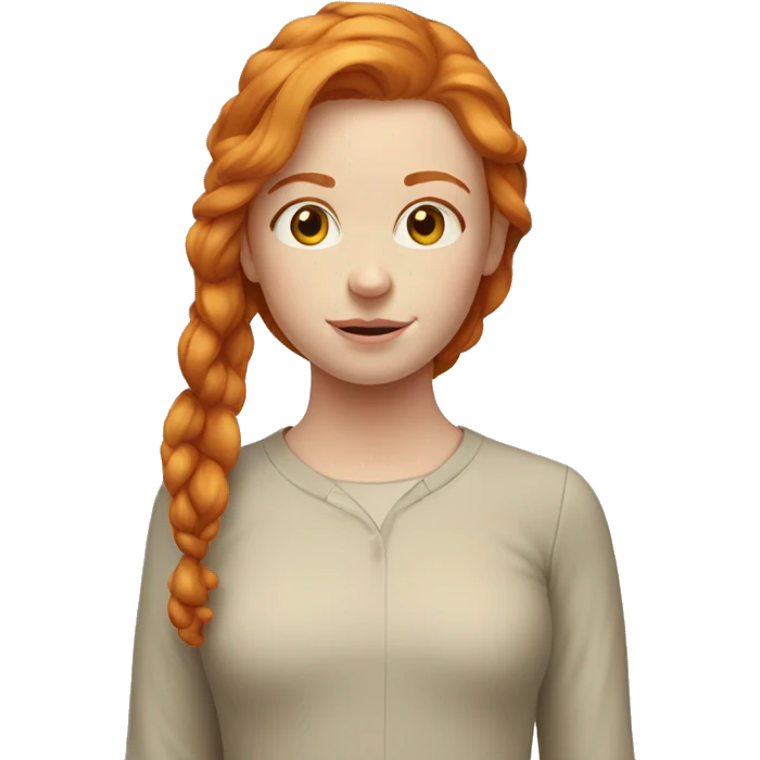 Ginger girl with hazel eyes emoji