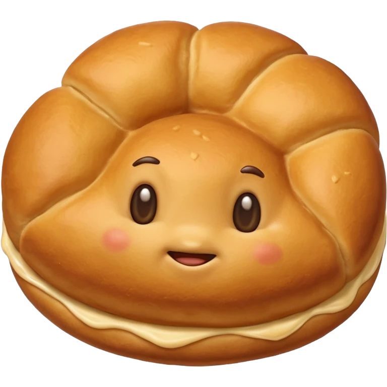 fried ball of dough, South African vetkoek, golden brown, simple, appetizing emoji emoji