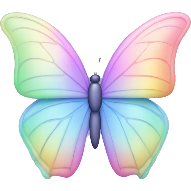 pastel rainbow butterfly  emoji