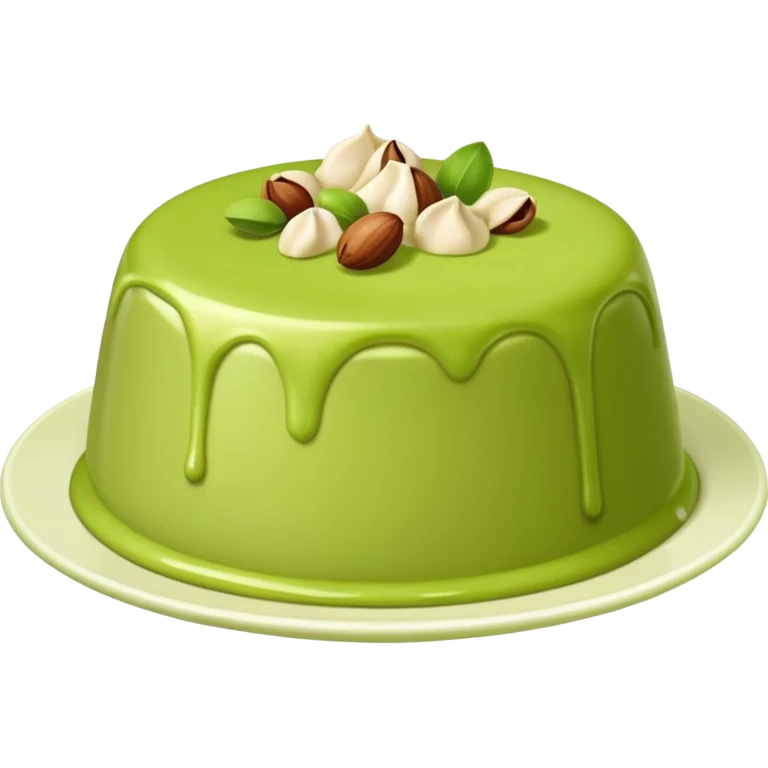 Normal green pudding emoji WITHOUT PLATE OR CONTAINER. emoji