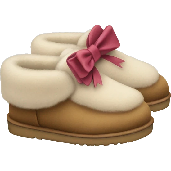 ugg slippers with bow  emoji