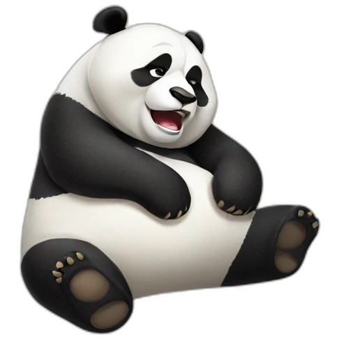 Crazy panda that sleeps emoji