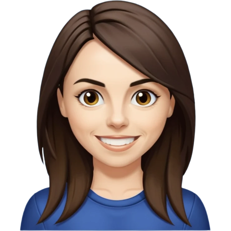 Melanie C with long dark brown hair emoji