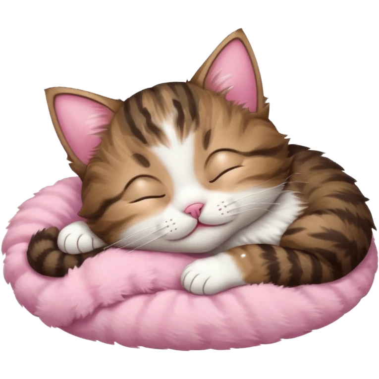 dark brown tabby and white kitten upside down sleeping emoji