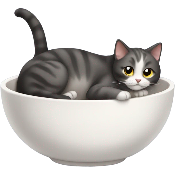 Cat in a bowl emoji